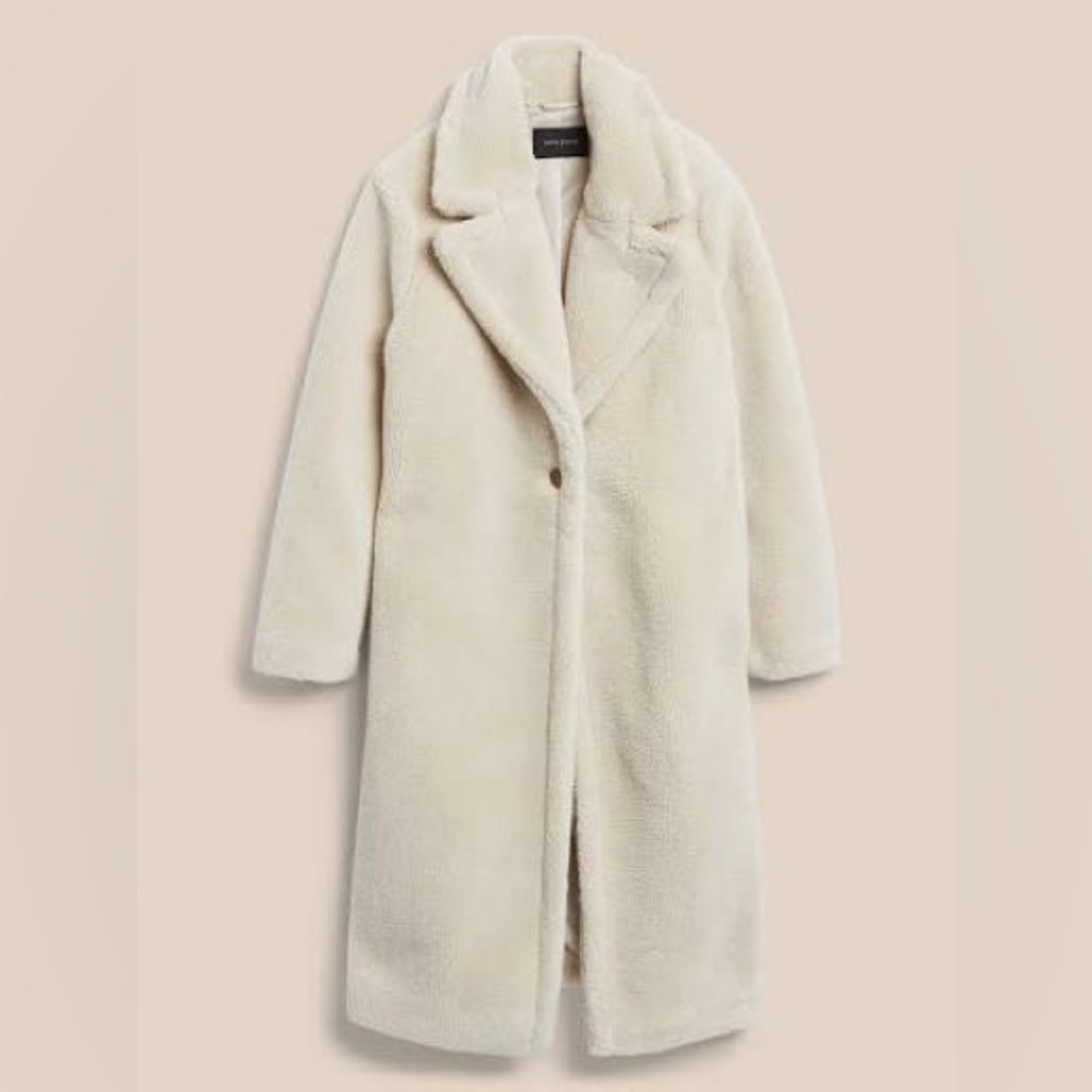 Banana Republic Cream Teddy Jacket
